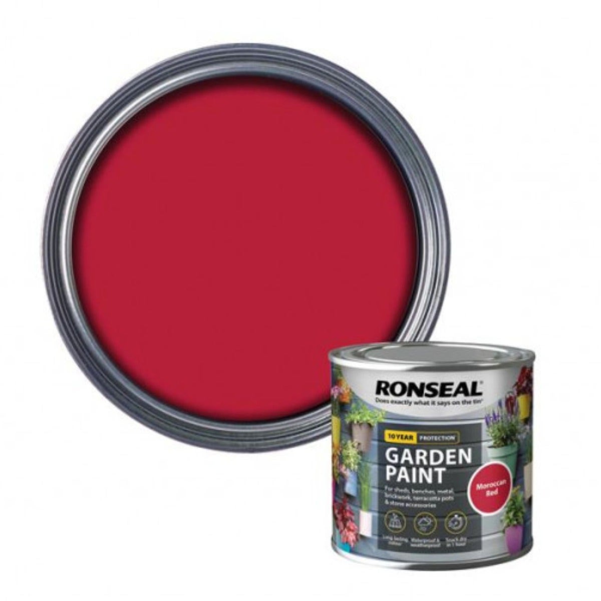 Ronseal Garden Paint Moroccan Red 250ml