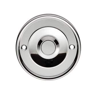 Round Chrome Bell Push - 65mm