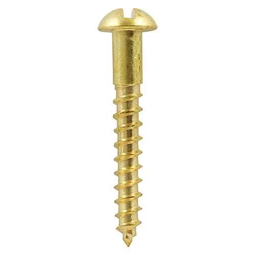 3/4" x 6 SC Slotted Brass Woodscrews with Round Head