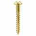 3/4" x 6 SC Slotted Brass Woodscrews with Round Head
