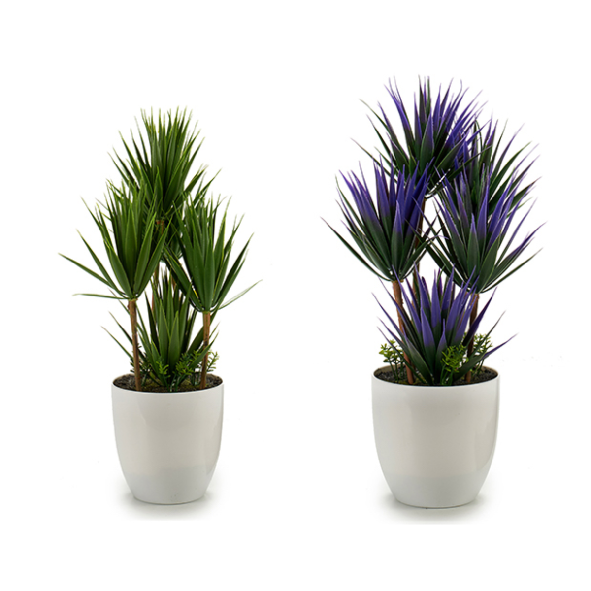 Round Potted Decorative Palm Trees 