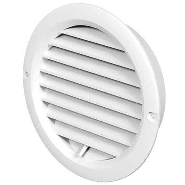 100mm Round Adjustable Vent - White