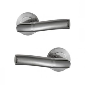Basta Satin Nickel Roxton On Rose Door Handle