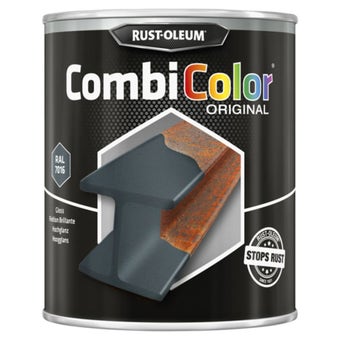 Rust-Oleum CombiColor Gloss Anthracite Metal Paint and Primer 0.75L for Direct-to-Metal Application