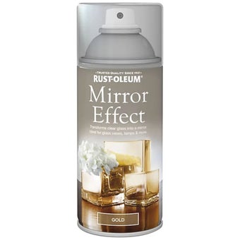 Rust-Oleum Gold Mirror Effect Spray Paint 150ml – Transform Glass into Reflective Gold | Fast Drying & Easy to Use