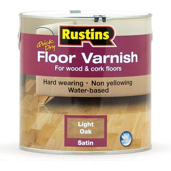 Rustins Floor Varnish Satin - Light Oak 2.5L