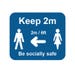 Centurion Keep 2m Social Distance Sign - 190x160 Pack Of 25