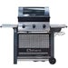 Sahara S375 3 Burner Gas Barbecue with Side Burner, Viewing Window and Porcelain Enamelled Grills