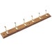 Salford 6 Hook Pine & Brass Hat & Coat Rack – Elegant & Functional Wall-Mounted Storage Solution