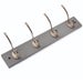 Salisbury 4 Hook Grey & Satin Nickel Coat Rack – Elegant & Practical Wall-Mounted Storage