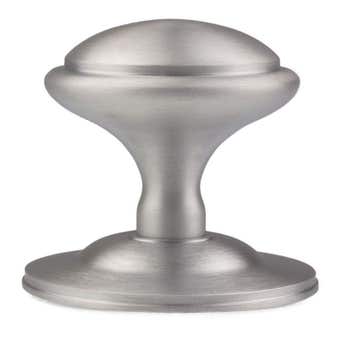 Satin Chrome Round Centre Door Knob