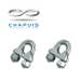 Chapuis 3/4mm Wire Rope Stirrup Clips - Pack of 2