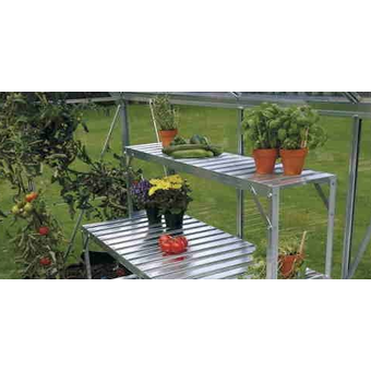 Vitavia Aluminium Top Tier Staging - Silver 121cm x 28cm x 39cm