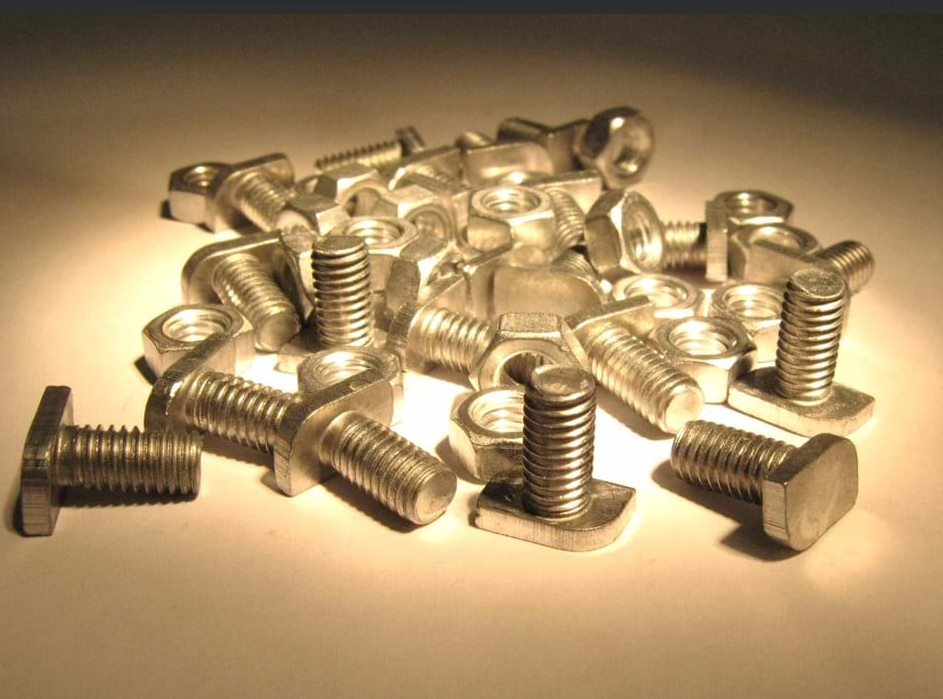 Greenhouse Accessories Aluminium Cropped Head Nuts & Bolts - Pack of 20