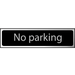 No Parking Sign Chrome - 200 x 50mm