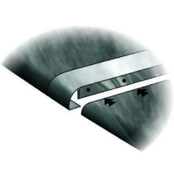 Black Straight Worktop Jointing Section - 40mm