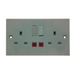 Double 2 Gang 13A White Socket With Neon Indicator