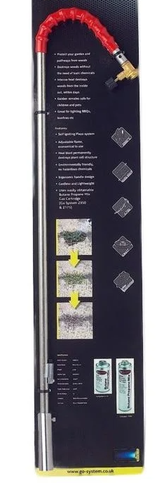 EcoFlame Gas Weed Burner Torch with Piezo Ignition and Adjustable Flame for Chemical-Free Weed Control 