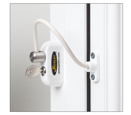 Jackloc Window Restrictor Child Lock - White L21666