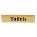 Self-Adhesive Brass Effect Horizontal - Toilets - Sign