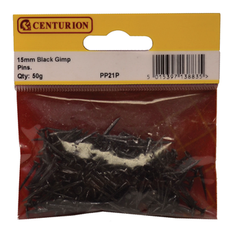 15mm Black Gimp Pins