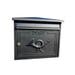 The Shannon Cast Aluminium Post Box - Graphite & Black