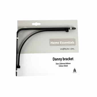 Home Essentials Danny Bracket Black - 230 x 180mm