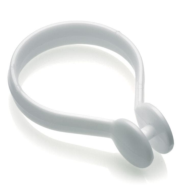 Croydex Shower curtain button rings - white