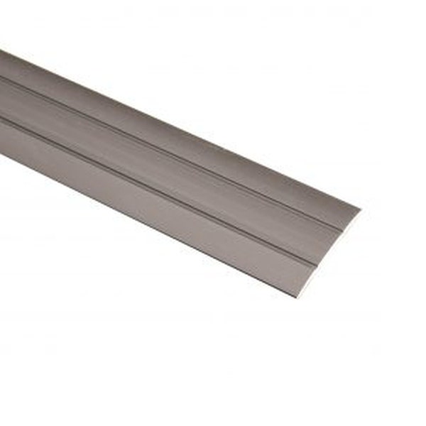 Trojan Self Adhesive Coverstrip Profile - Brushed Silver 0.9m