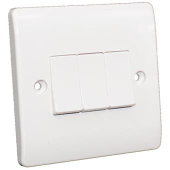 Slimline 3 gang 2 way Flush Switch