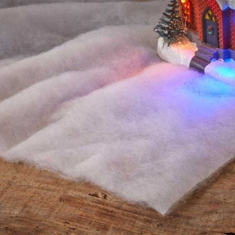 White Snow Blanket – Artificial Christmas Snow for Festive Displays I 100 x 100cm