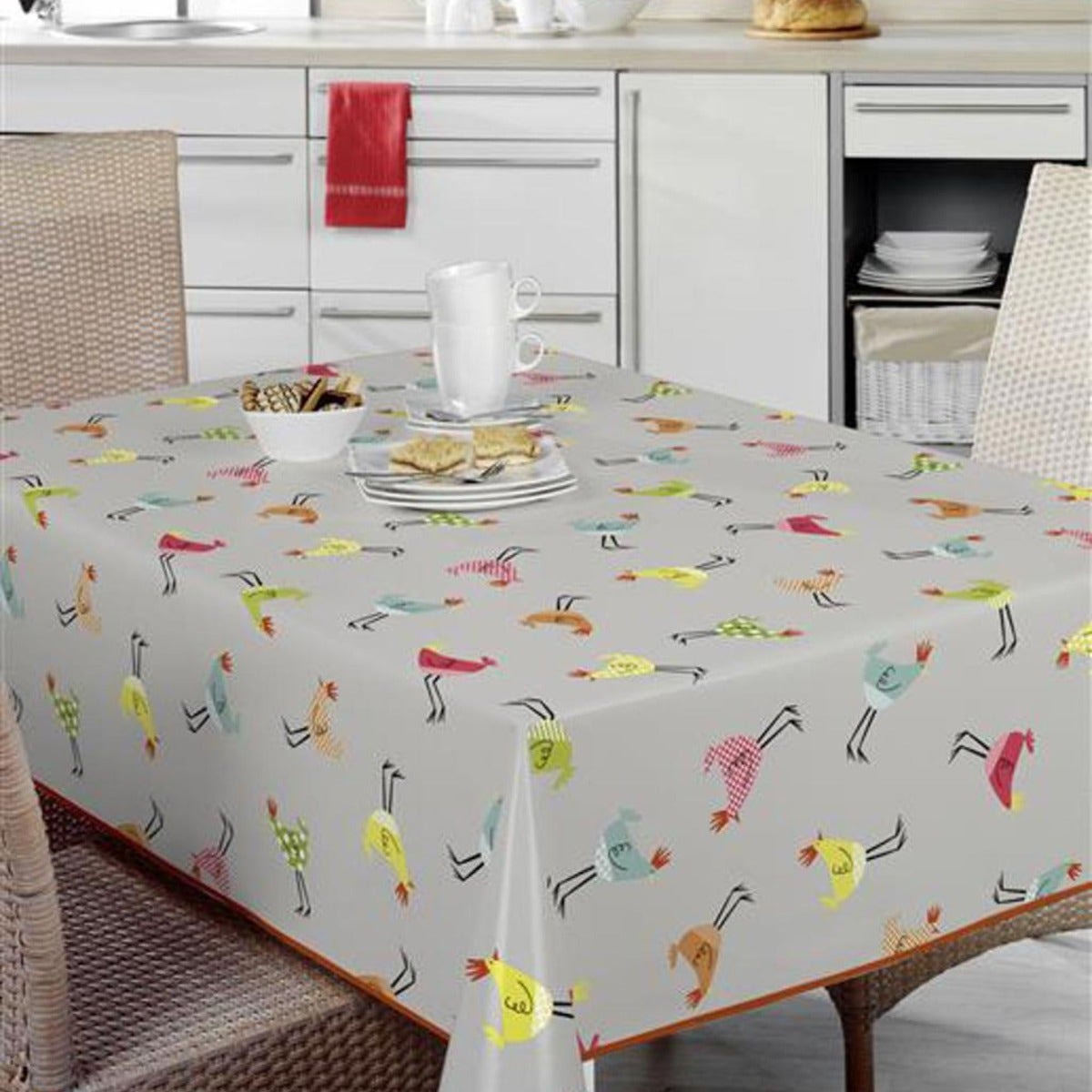 Spring Chicken Oilcloth - Price per metre 