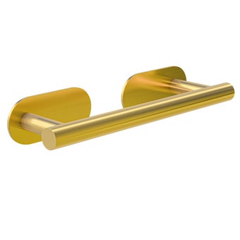 Stainless Steel Matt Gold Self-Adhesive Towel Rail No-Drill Modern Bathroom Holder Corrosion Resistant