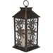 StarFlake Design Antique Lantern Battery Operated with Timer - 28cm