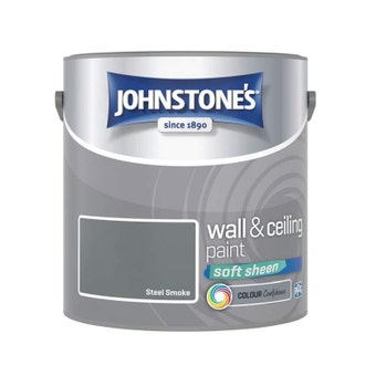 Johnstones Wall & Ceiling Soft Sheen Paint - Steel Smoke 2.5L