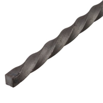 Steel twisted Square Rod Raw 8mmx1m