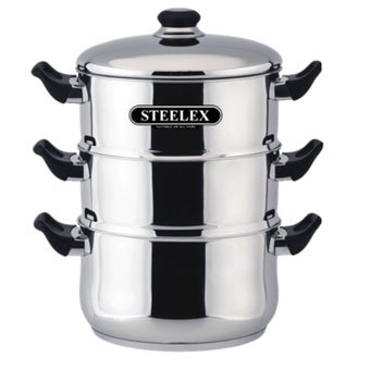 Steelex 3 Tier Steamer Set 20cm