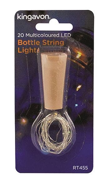20 LED Multicoloured Bottle Cork String Light 