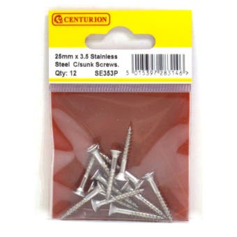 General Purpose Stainless Steel Pozi Twin Thread Countersunk Screws 3.5 x 25mm