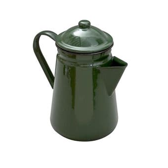 Falcon Enamel Coffee Pot 13cm/1.3L in Green