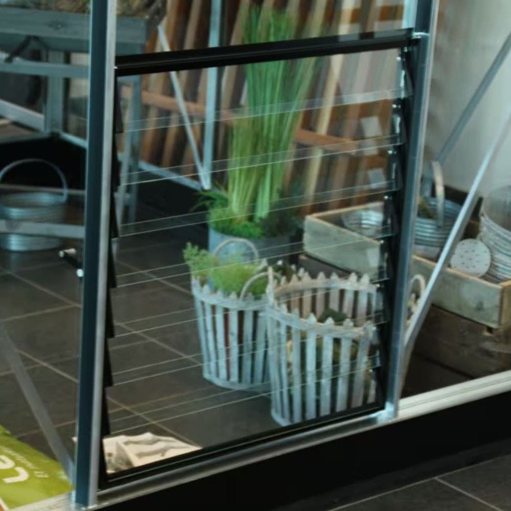 Black Louvre Tough Glass - 6 Blade