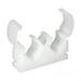 Double Hinged White Clip 15mm