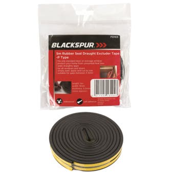 Rubber Seal Draught Excluder Tape - P Type 5m