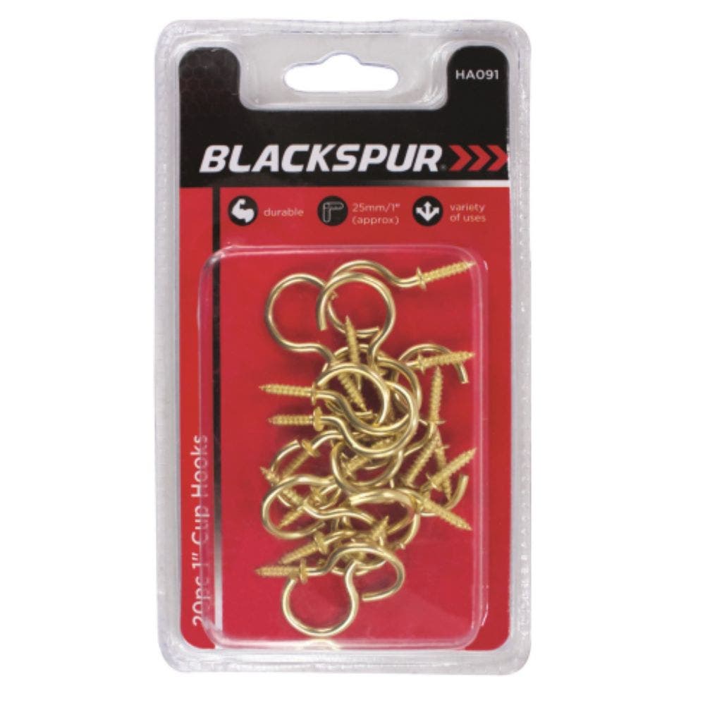 1” Cup Hooks - 20 pieces 