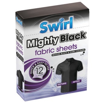 Swirl Mighty Black Sheets - 12 Pack