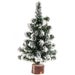 Table flocked Christmas Tree 25cm
