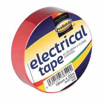 ProSolve Red Insulating Electrical Tape - 19mm x 20m