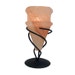 Himalayan Salt Candle Holder In Satress Iron