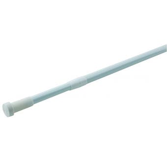 MX Telescopic Shower Curtain Rail - 120cm - 220cm - Silver
