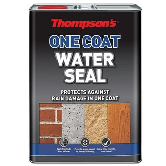 Thompsons One Coat Water Seal 5 Litre Clear Waterproof Protector for Brick Stone Concrete Wood and Render